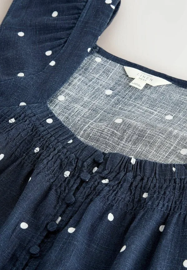 Блуза Next, Navy White Polka Dot — фото 3