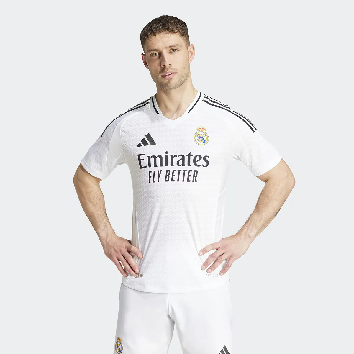 

Мужская 1-я форма Реал Мадрид CF 2024-2025 Аутентичная футболка Adidas, белый