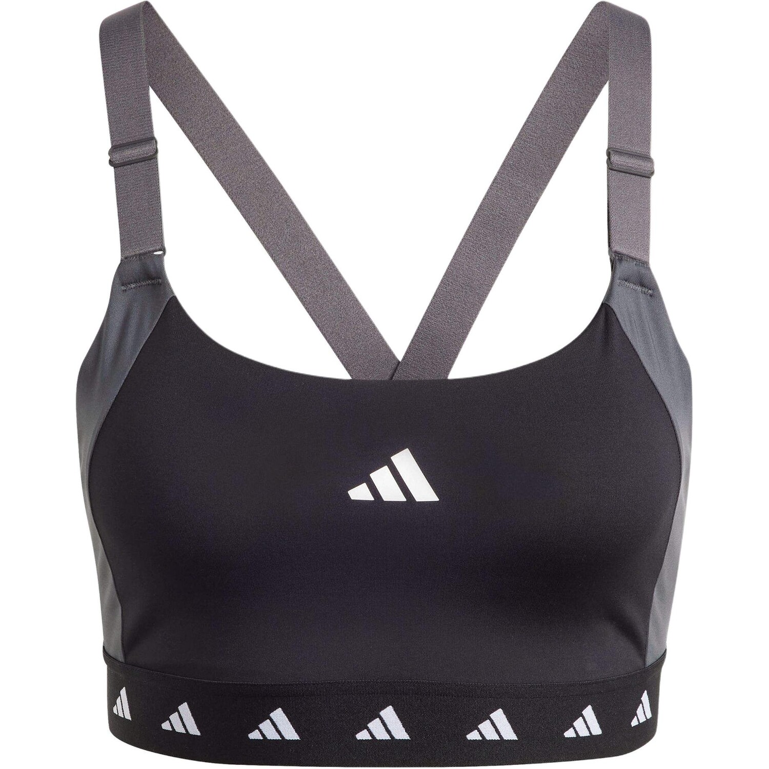 

Cпортивное бра Adidas Powerimpact Training Medium-Support Techfit Colorblock, черный/белый/серый