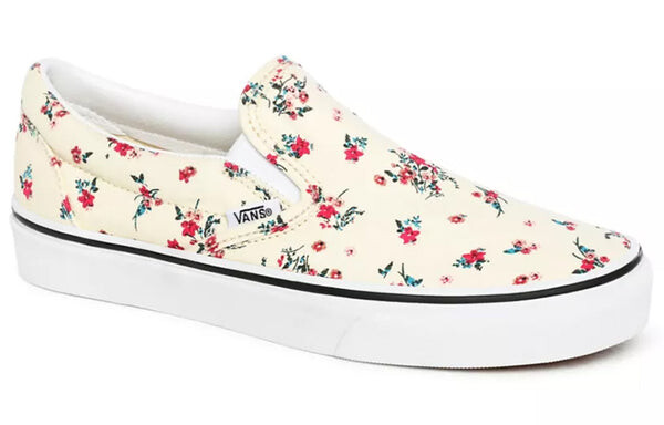Кроссовки classic slip-on 'ditsy floral' Vans, белый — фото 3