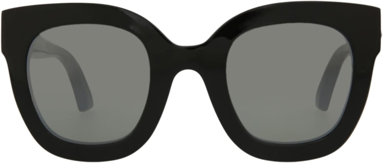 

Солнцезащитные очки Gucci квадратной/прямоугольной формы, черные, черно-серые, класса люкс, изготовлены в Италии, оправа из ацетата, дизайнерская мода для повседневной роскоши