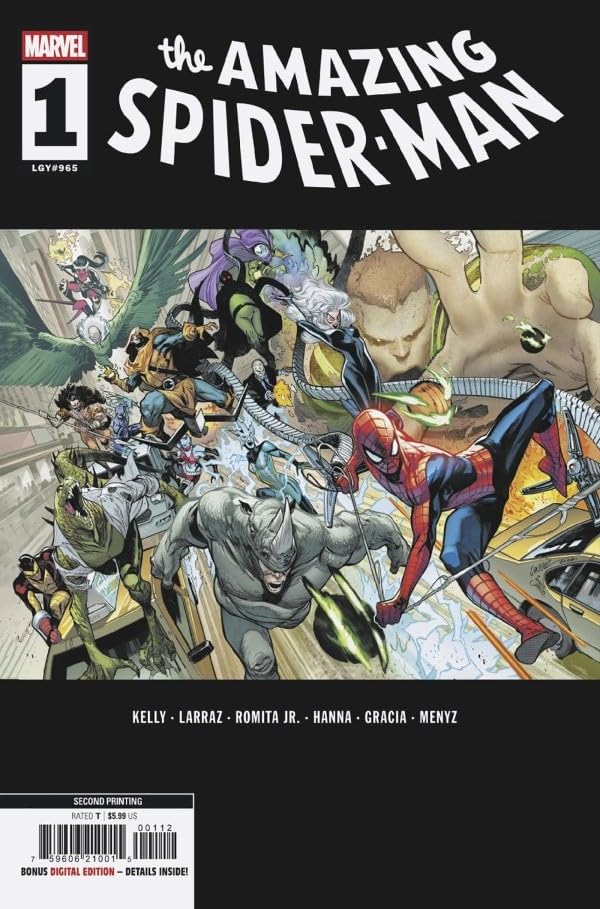 

The Amazing Spider-Man #1 Pepe Larraz 2nd Printing Main Cover with Rated Comics Acrylic Backer (Rated Comics)