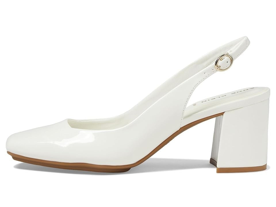 Туфли-лодочки Anne Klein Lizette, белые, с квадратным носком и блочным каблуком, без застежек VER227 — фото 2