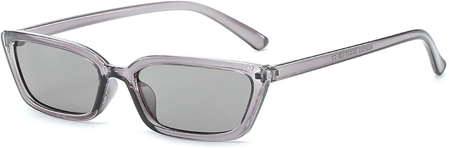 

Солнцезащитные очки «кошачий глаз» для женщин, винтажные прямоугольные солнцезащитные очки в маленькой оправе, ретро-солнцезащитные очки UV400 mincl, Gray