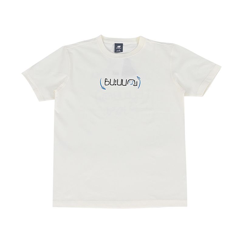 

New Balance Футболка Sports And Leisure SS25 мужская ivory white, Белый, New Balance Футболка Sports And Leisure SS25 мужская ivory white