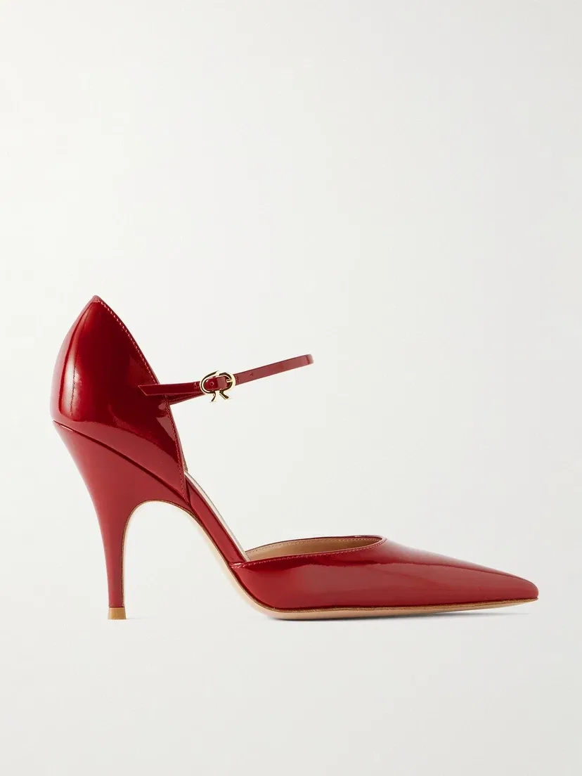 Лодочки Nuit 95 из лакированной кожи Gianvito Rossi, красный