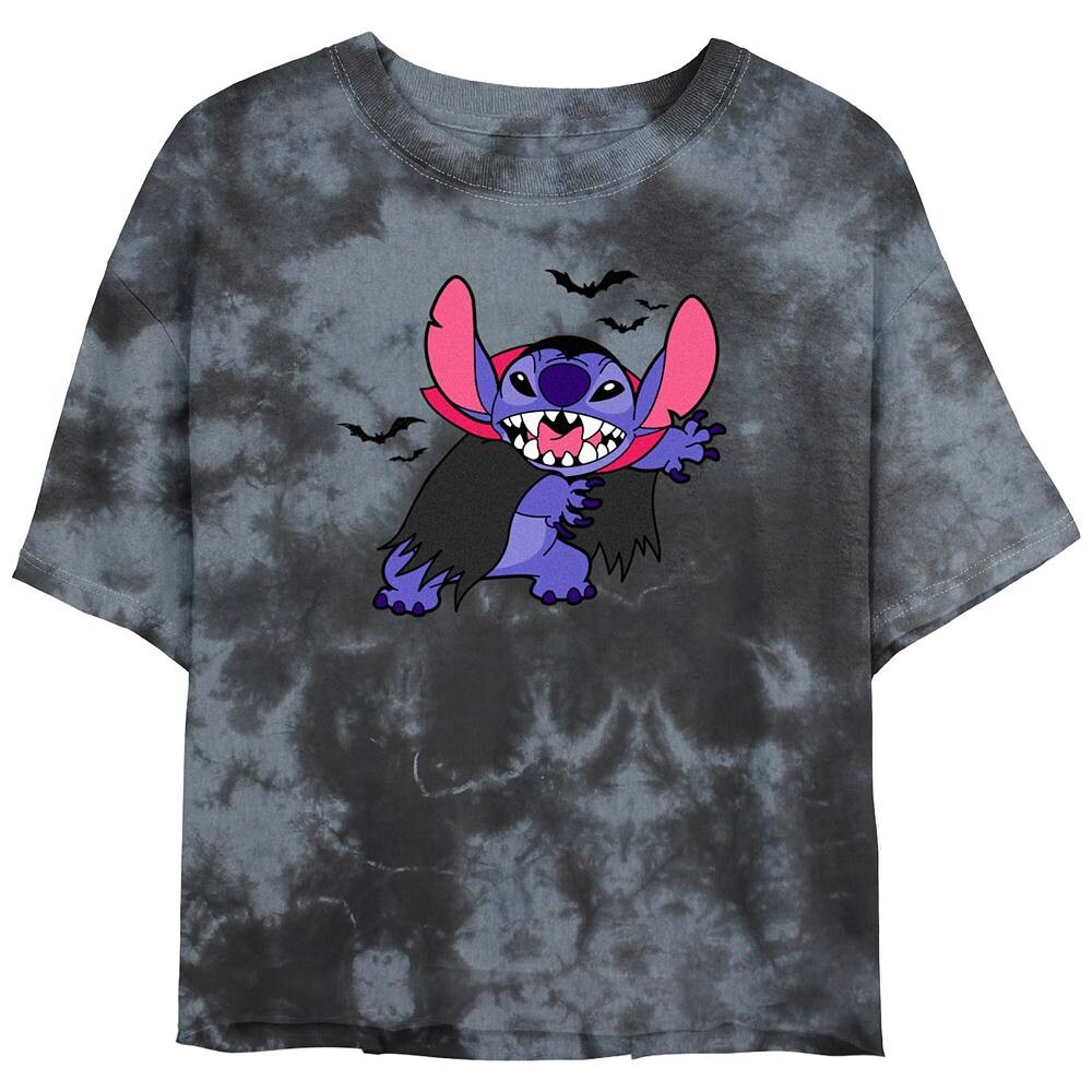 

Укороченная футболка с рисунком Disney's Lilo & Stitch Dracula And Bats Juniors, цвет Black Charcoal