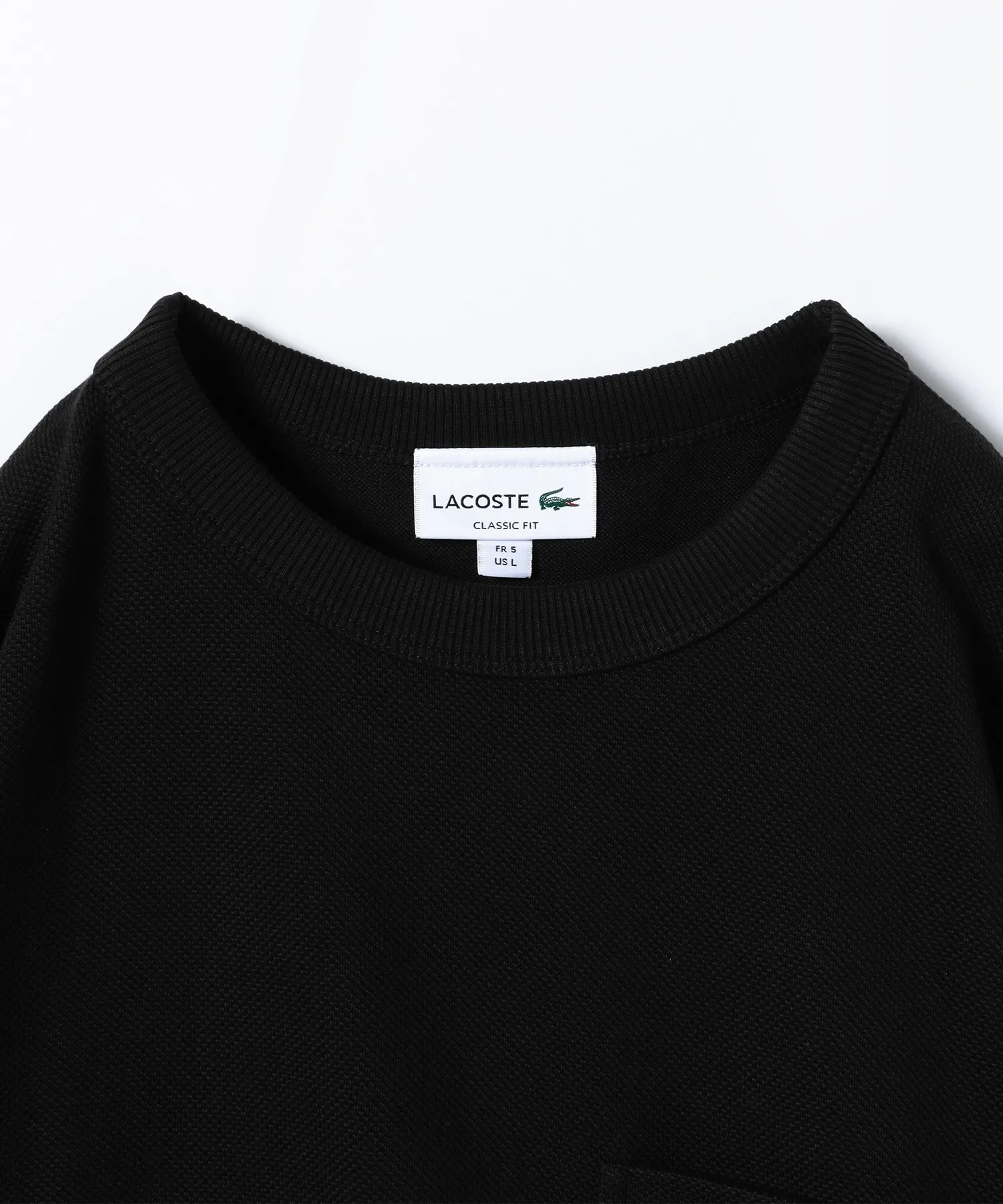 Мужская футболка Lacoste с вышитым логотипом, хлопок, белая — фото 3