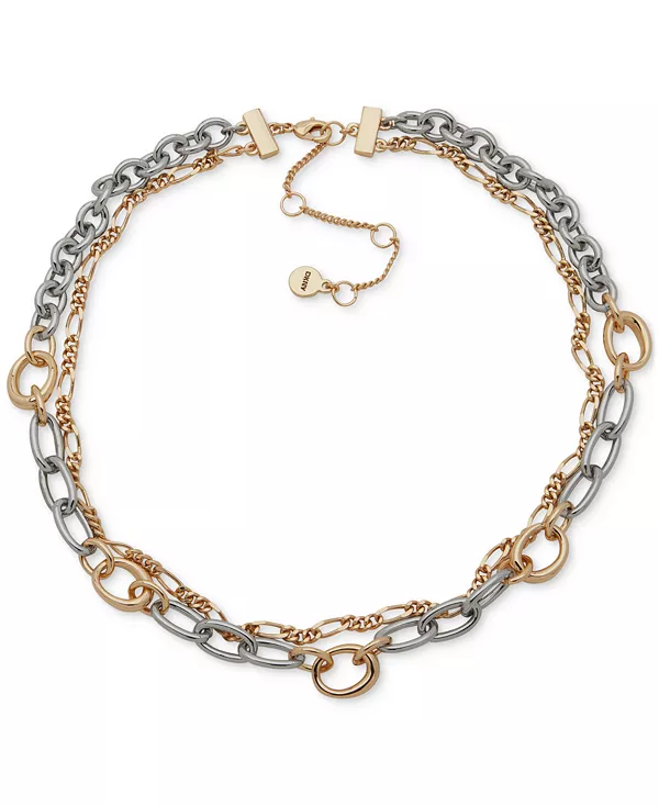 

Ожерелье-Ошейник из двух рядов цепочек Dkny, ttone