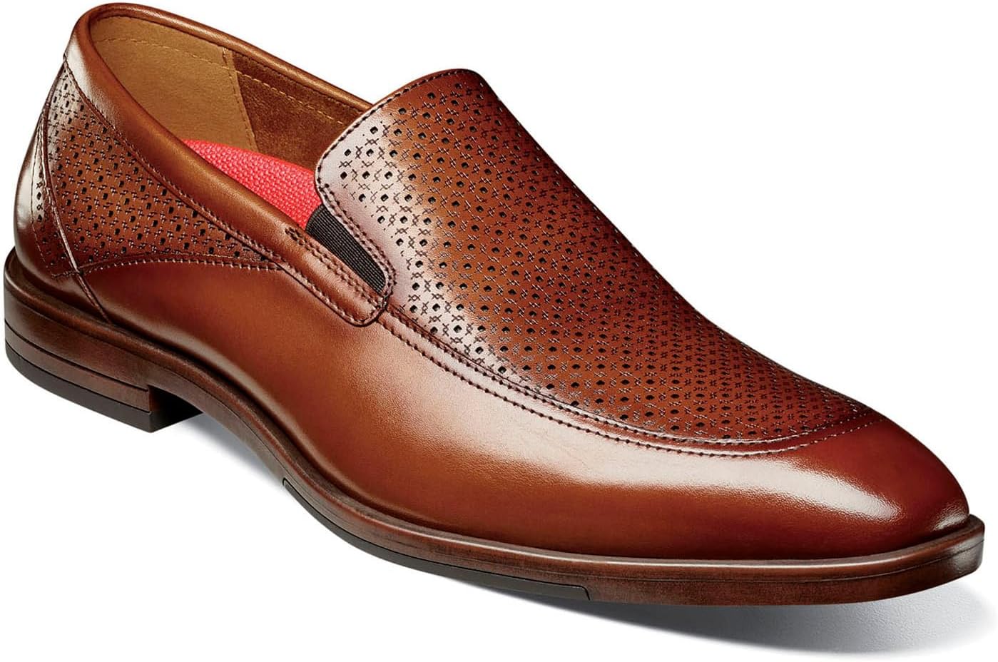 Мужские лоферы Stacy Adams Aiden Moc Toe без застежек, Cognac — фото 2
