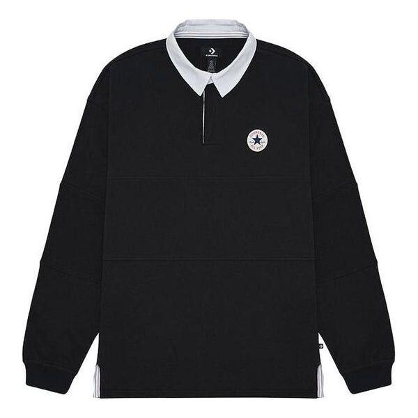 

Рубашка поло all star long sleeve rugby 'black' Converse, черный