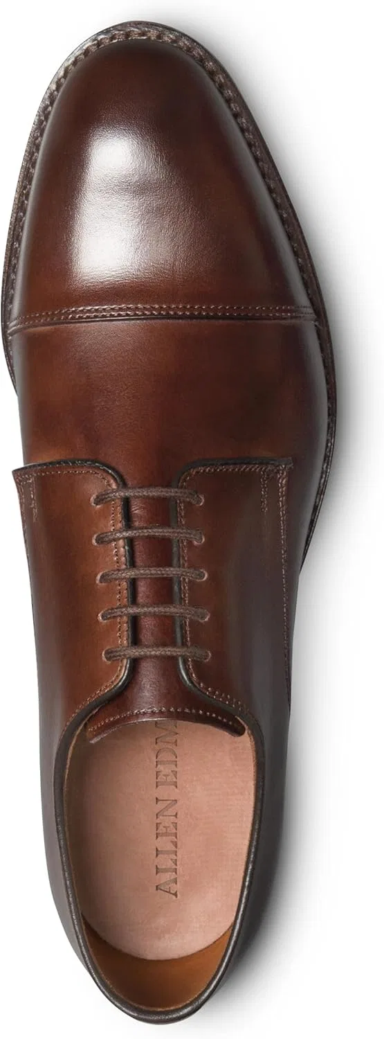 Оксфорды из натуральной кожи Allen Edmonds, темно-чили — фото 4