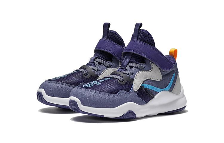 Кроссовки LINING YOUNG Kids Lifestyle Shoes PS Mid-top Deep Violet Blue/starry Sky Blue — фото 2