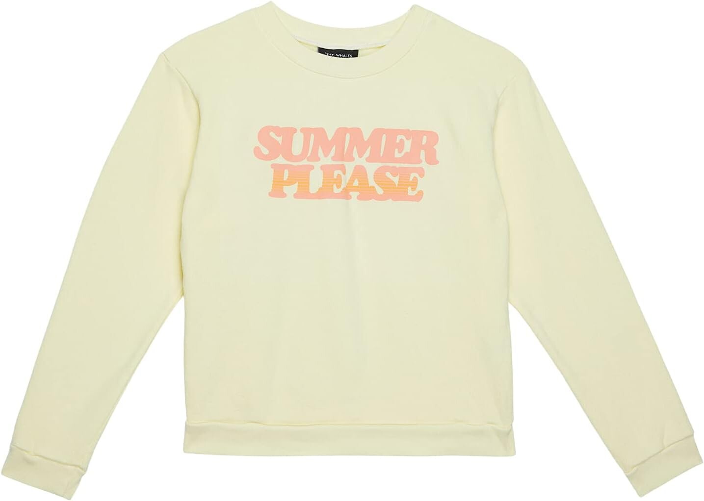

Толстовка Tiny Whales Summer Please Graphic Boxy Sweatshirt, цвет Light Yellow