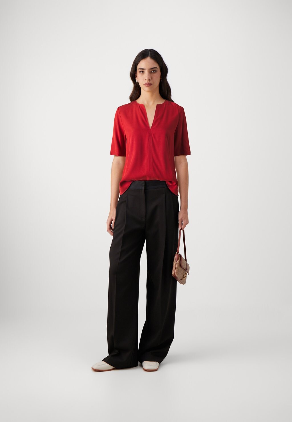 

Блузка Regular V Neck Tommy Hilfiger, красный