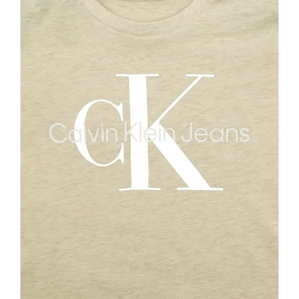 Футболка стандартного кроя Calvin Klein, экрю — фото 3