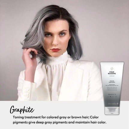 FOUR REASONS Color Mask Graphite Toning Treatment Кондиционер для нанесения цвета, 6, 76 жидких унций — фото 3