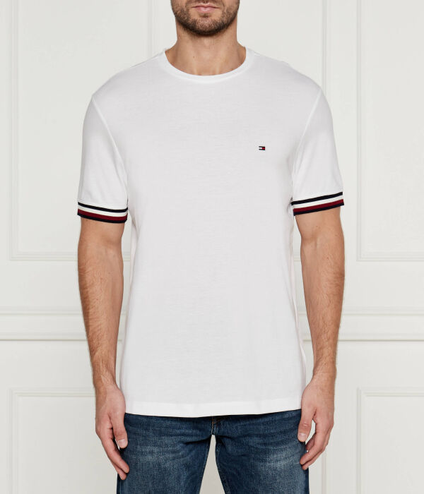 

Футболка Tommy Hilfiger Regular Fit с полосками на рукавах, белый