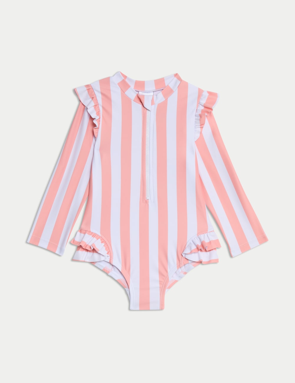 

Купальник с длинными рукавами и полосками Marks & Spencer, розовый