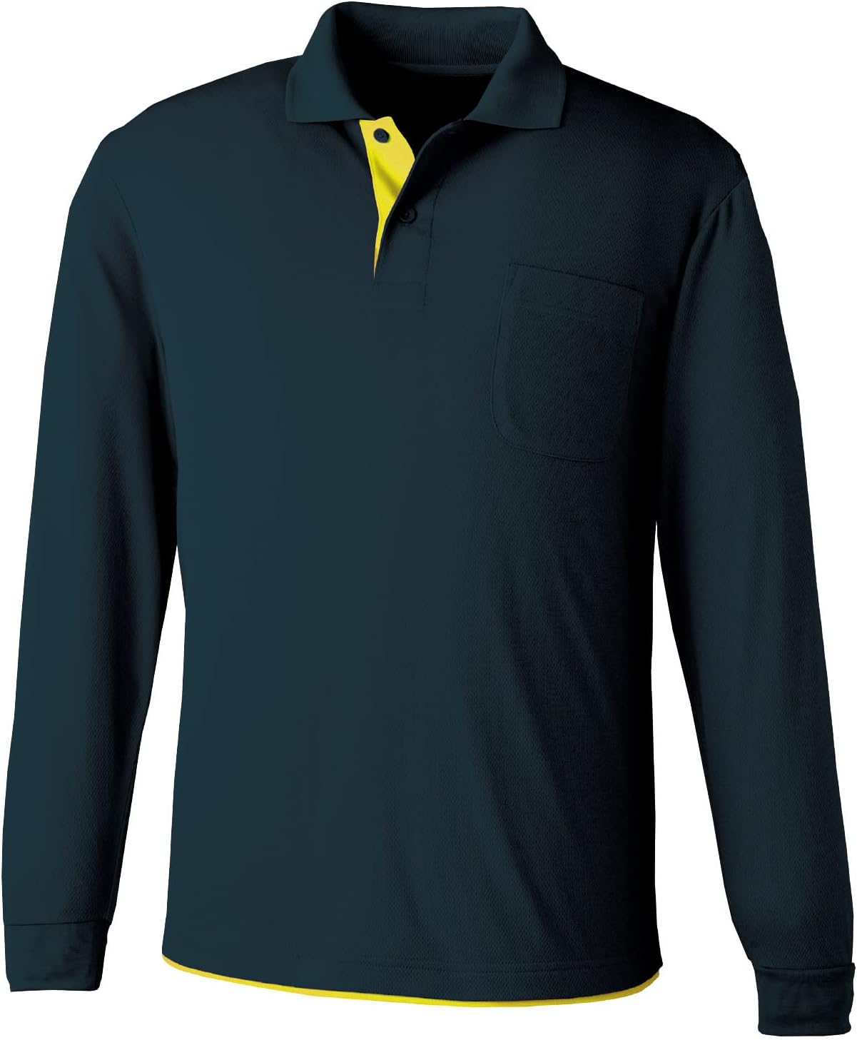 

Поло Ogura Outdoor с длинными рукавами, быстросохнущее, многослойное, модель 6019 Kokuraya, темно-синий