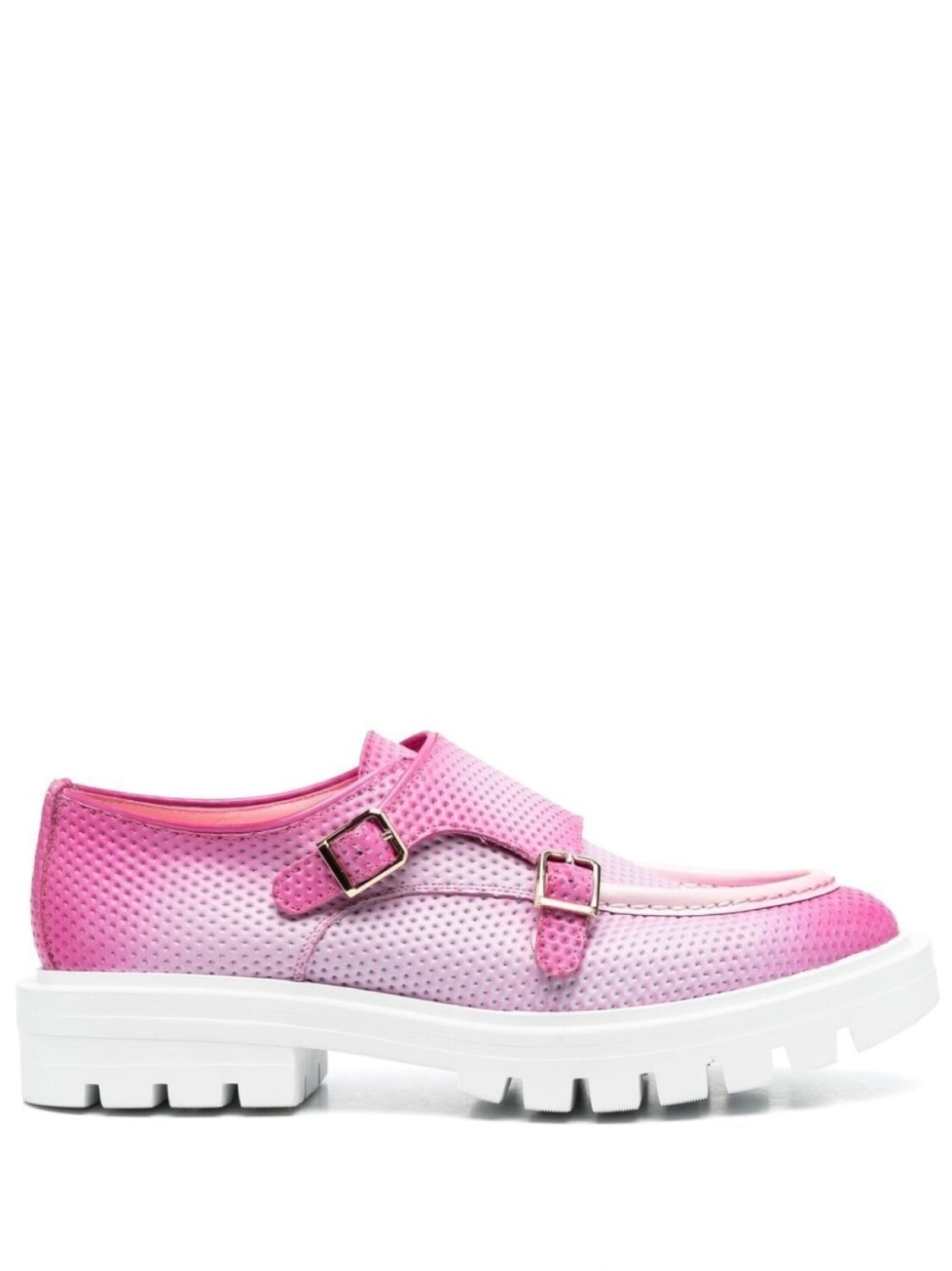 Santoni лоферы с пряжками, розовый