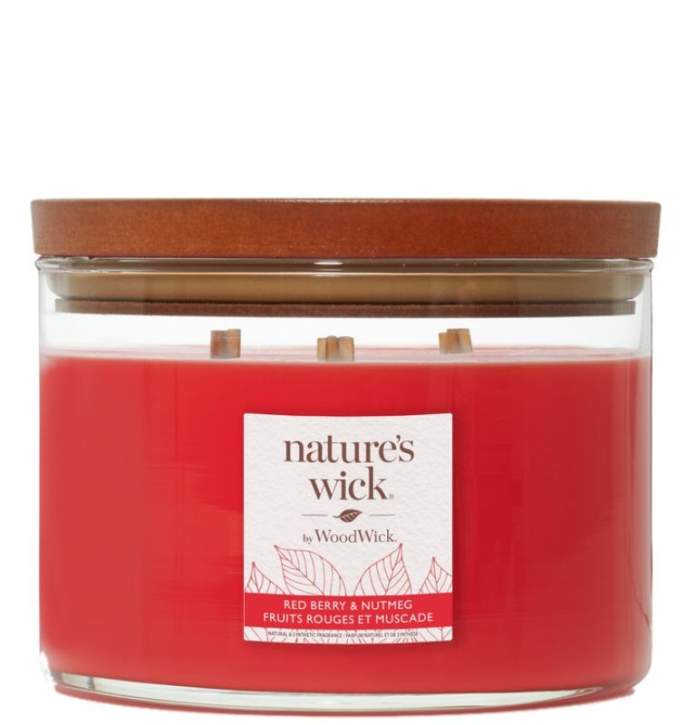 

Ароматическая Свеча Woodwick Natures Wick Redberry & Nutmeg, 1 шт