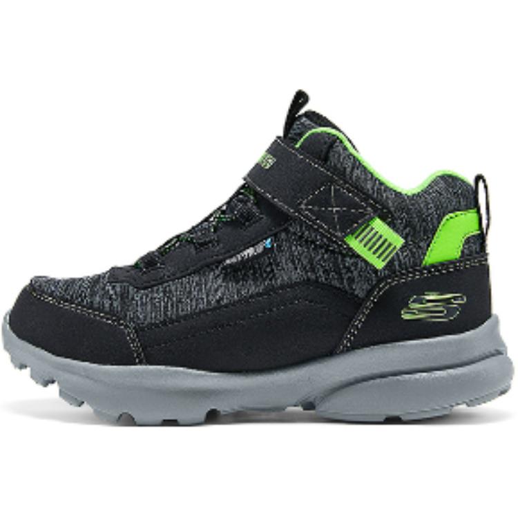 Skechers Kids Детские кроссовки для мальчиков, противоскользящие, с антиударной подошвой, среднего размера, черные — фото 2