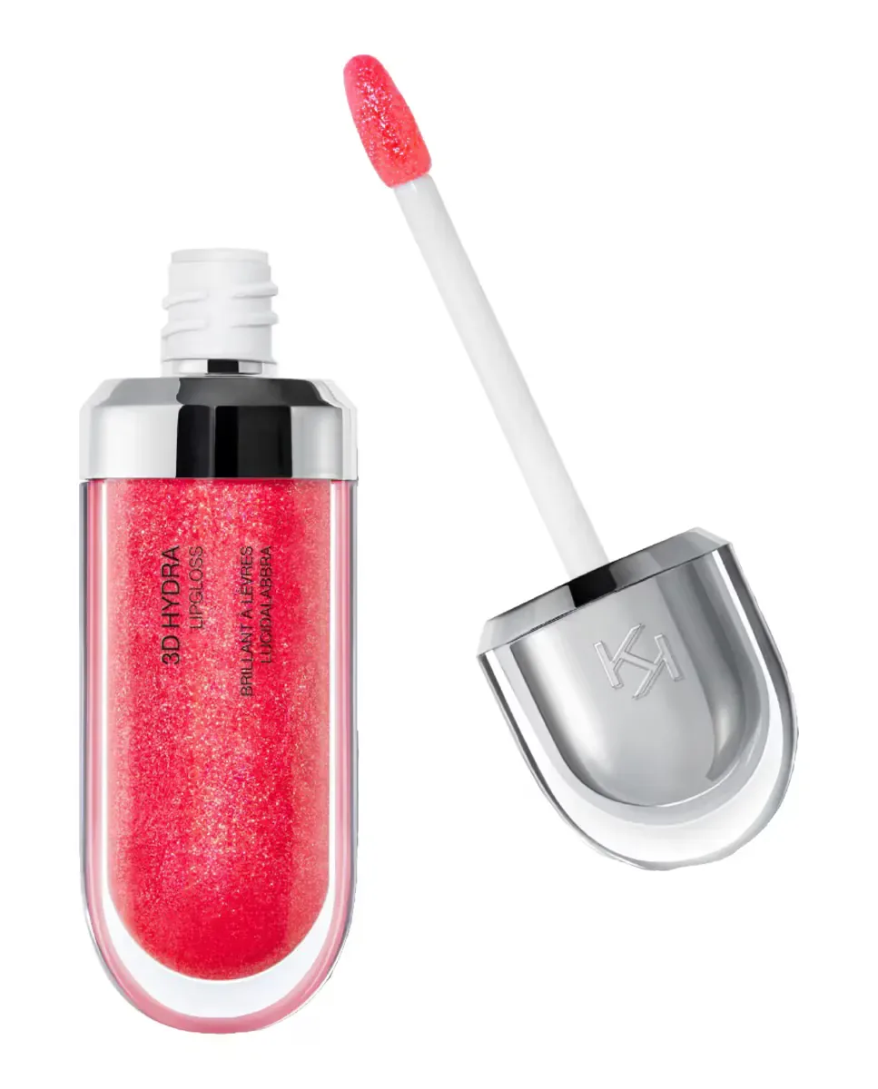 Увлажняющий блеск для губ 3D эффект Hydra Lipgloss Kiko Milano, 12 Pearly Amaryllis Red — фото 4