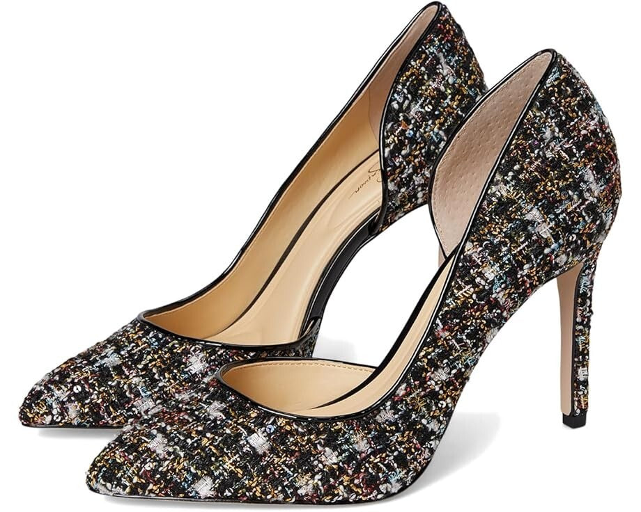 Дамские туфли Jessica Simpson Prizma D'Orsay Pump 6 черные блестящие на шпильке ZPO3360