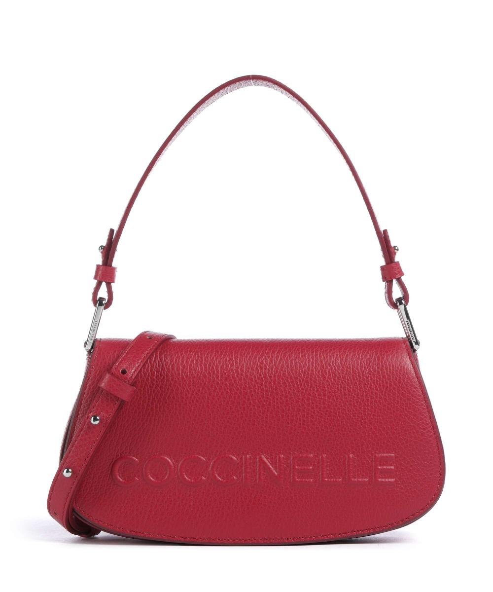 

Сумка Myrtha maxi с логотипом из зернистой кожи Coccinelle, красный