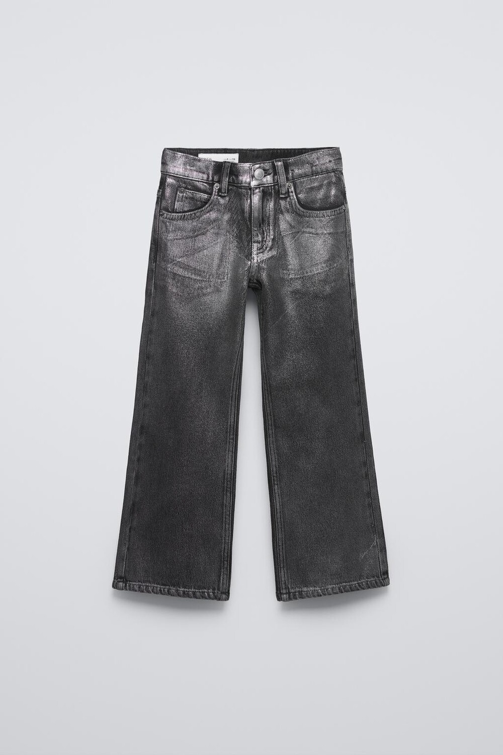 

Блестящие широкие джинсы ZARA, серый