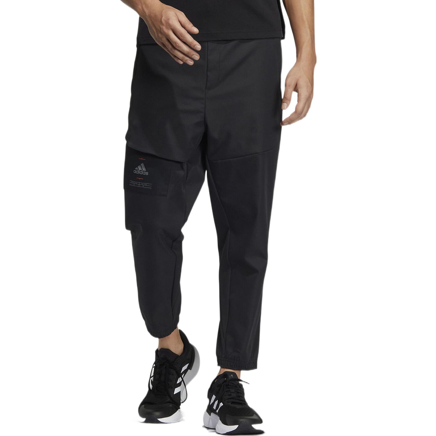 Спортивные штаны мужские Adidas с карманами, черный — фото 2