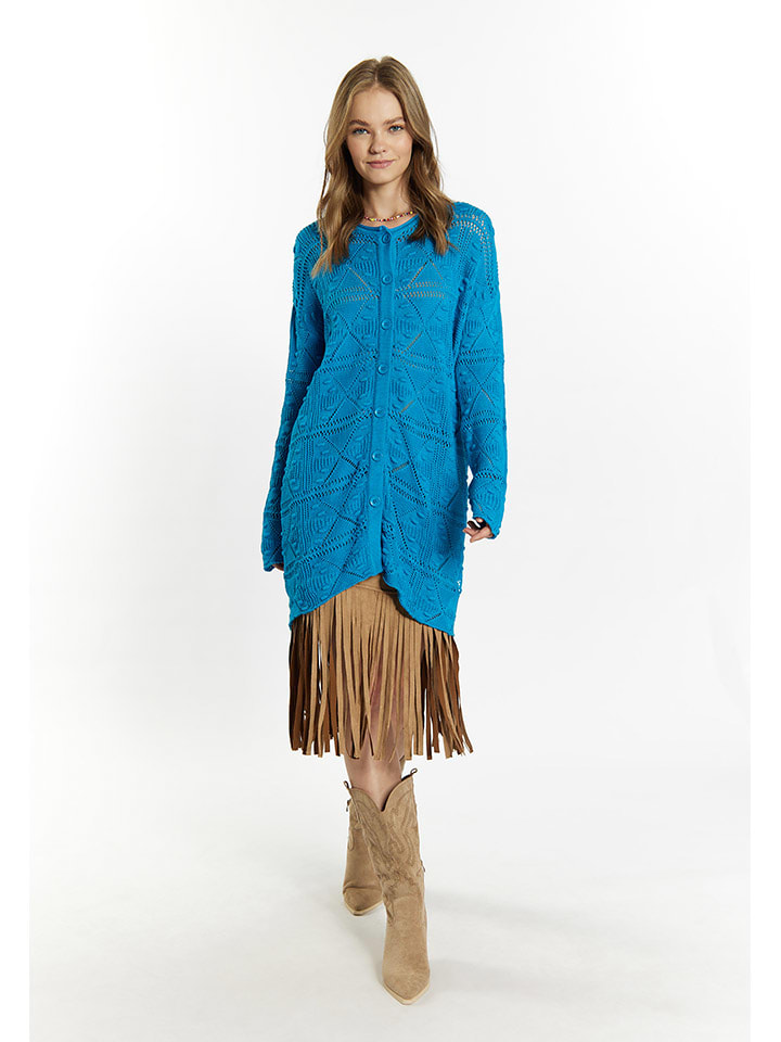 

IZIA Длинный кардиган синего цвета