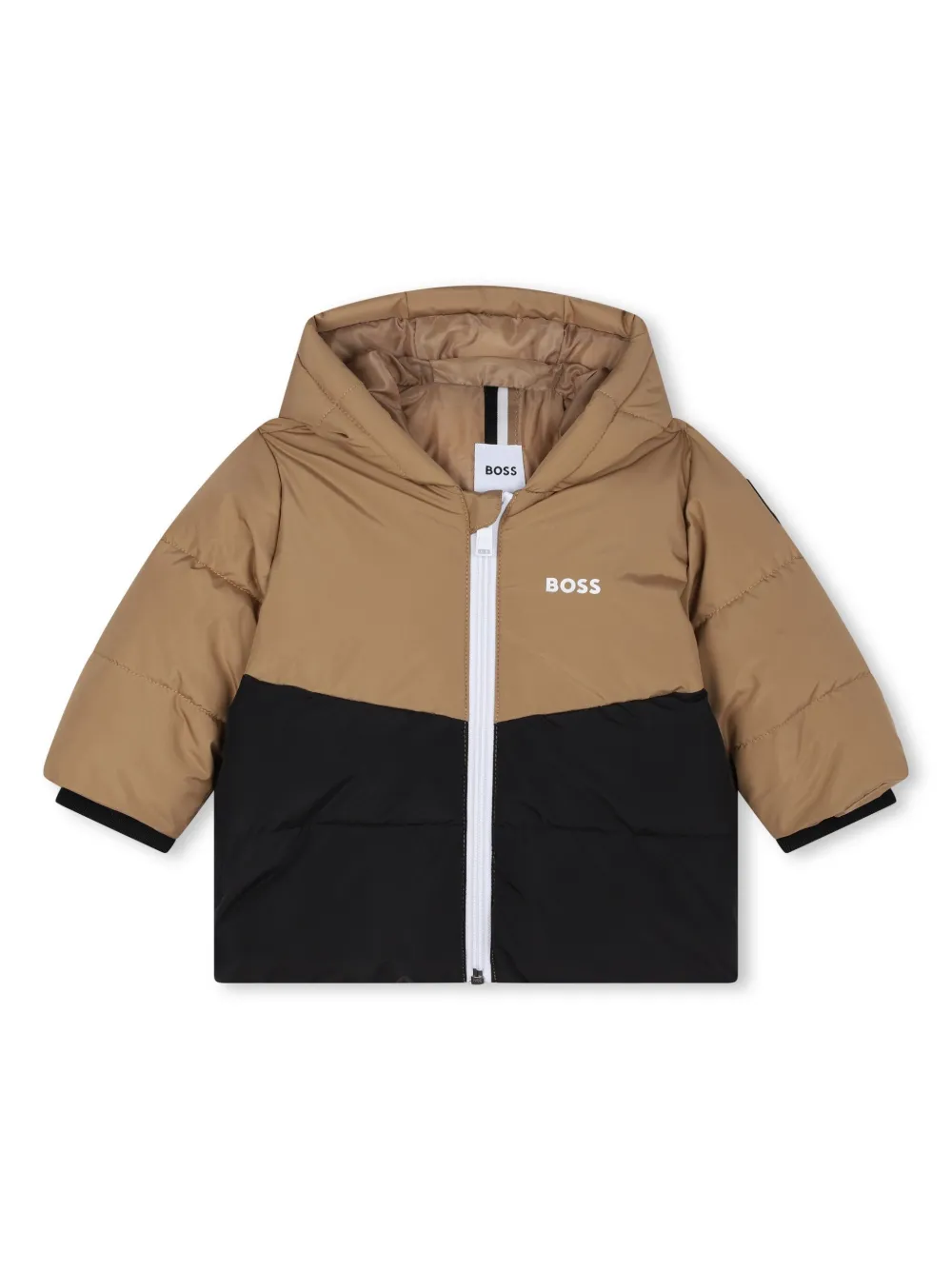 

Пуховик на молнии BOSS Kidswear, нейтральный