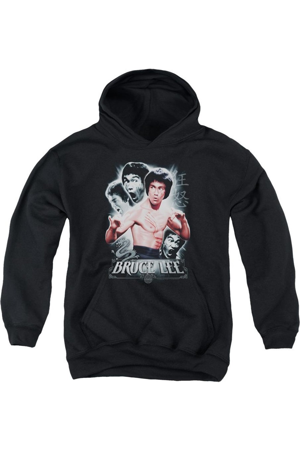 

Брюс Ли "Внутренняя ярость" молодежная толстовка с капюшоном Gildan, черный