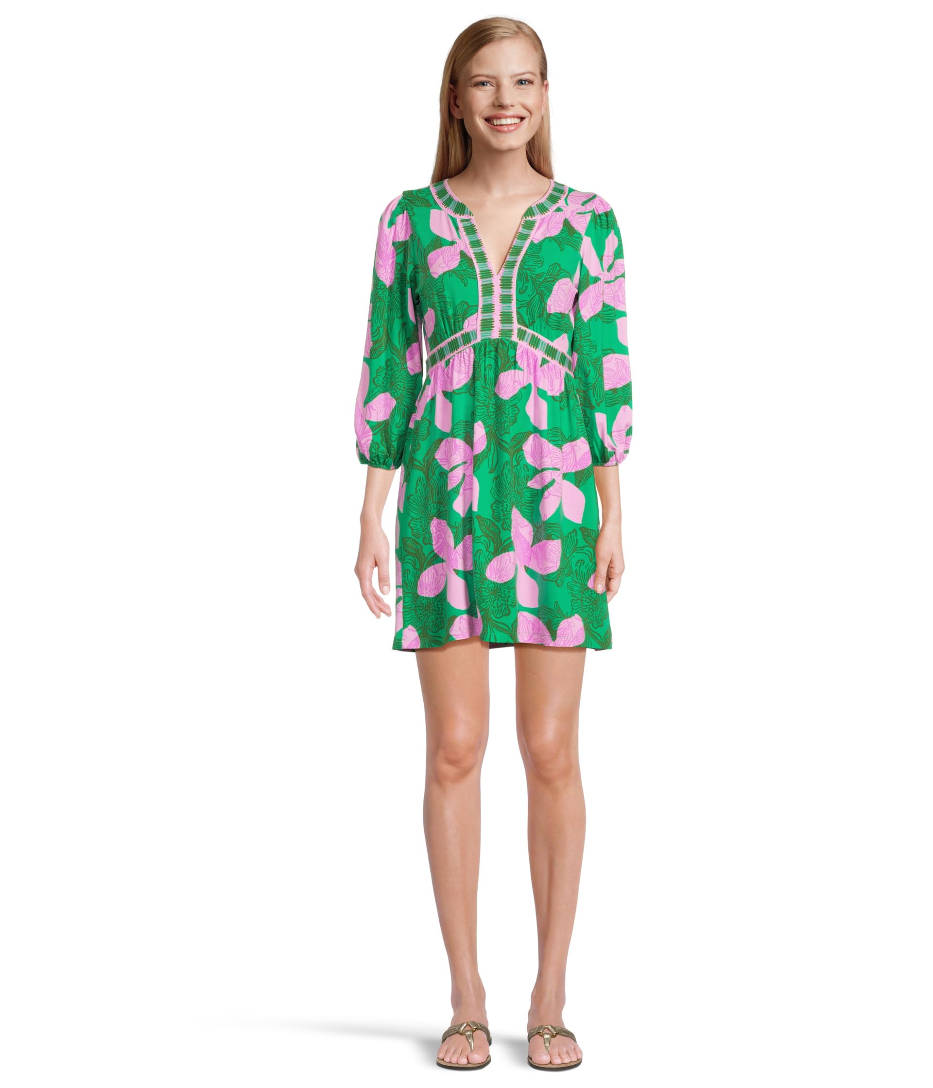 

Платье Lilly Pulitzer Wexlee Skirted Romper, цвет Kitts Green Sunset Shadows Engineered