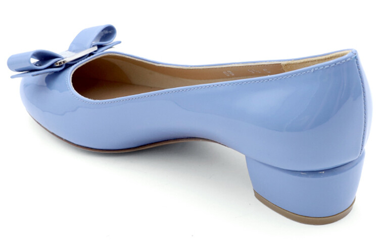 Туфли на высоком каблуке женские синие Ferragamo — фото 3