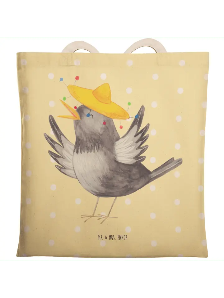 

Шоппер Mr. & Mrs. Panda, желтый пастельный