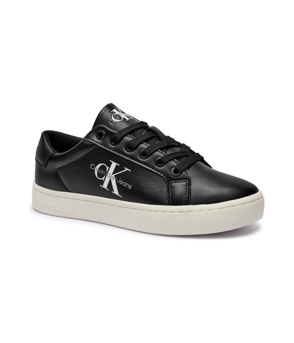 Кеды женские Calvin Klein Jeans кожаные с монограммой, черный