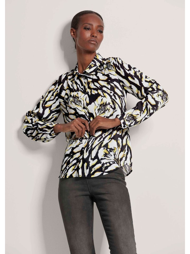 

MADELEINE Рубашка-блузка с оригинальным принтом в черно-многоцветном исполнении