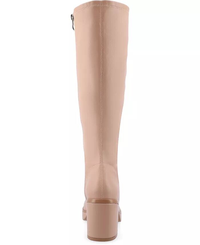 Женские сапоги Alondra Wide на платформе до колена Journee Collection, фиолетовый — фото 3