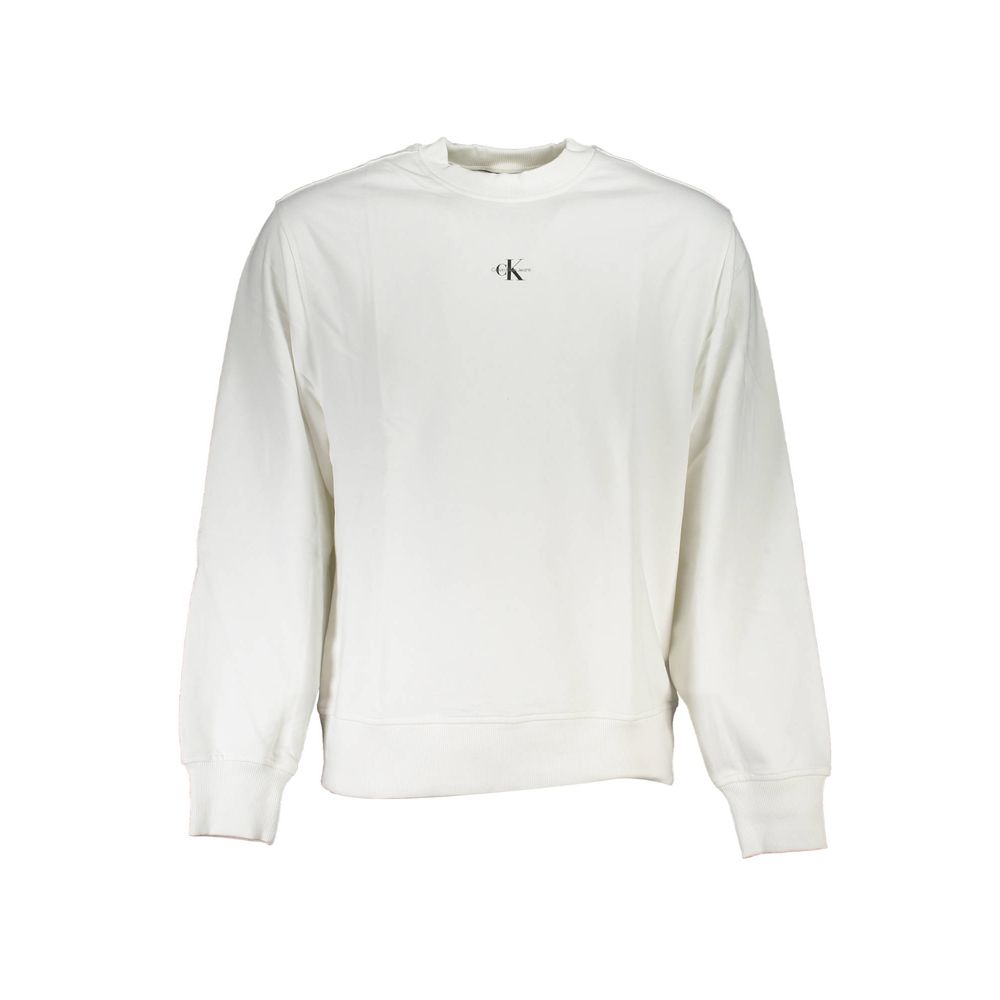 

Белый хлопковый мужской свитер Calvin Klein