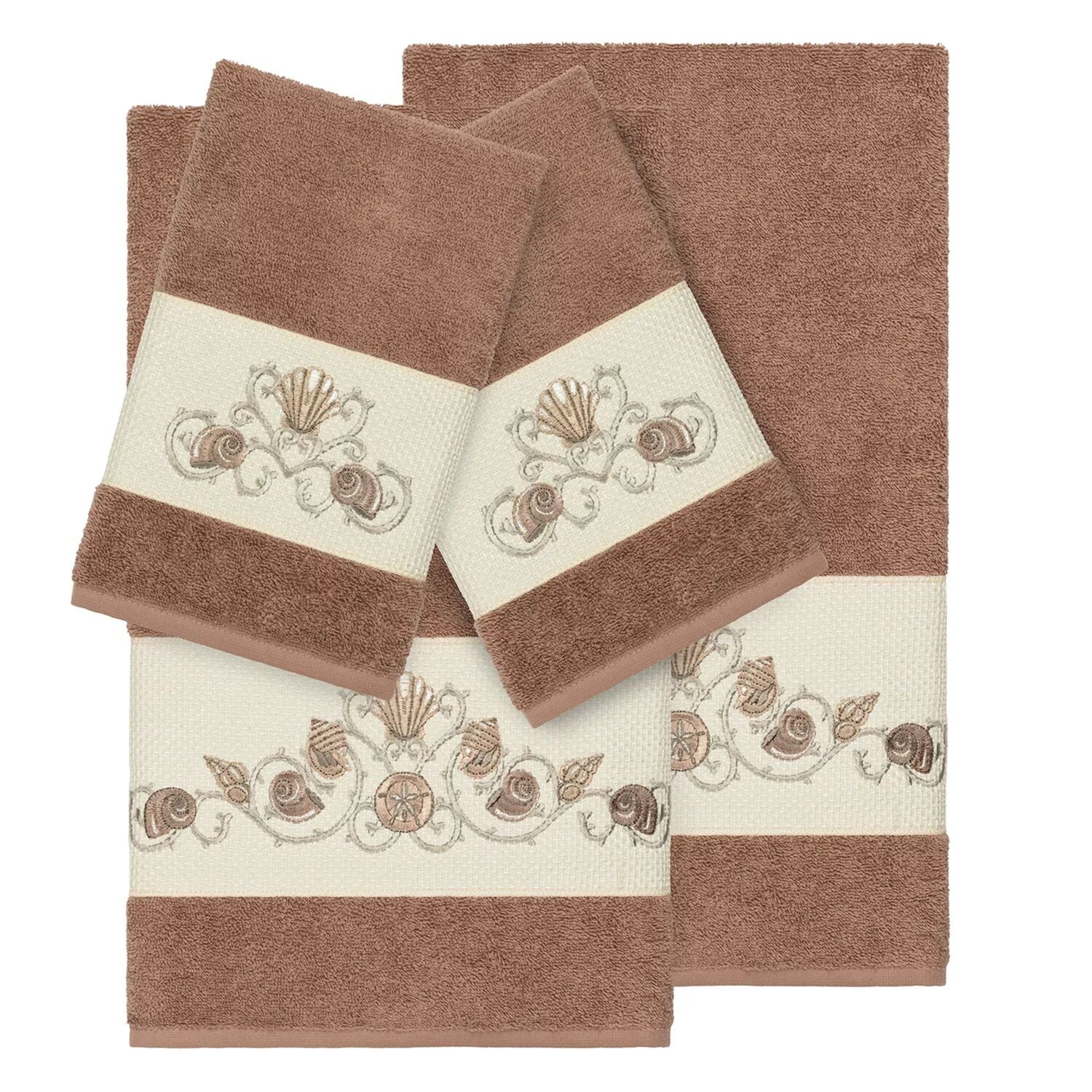 

Linum Home Textiles Bella Набор украшенных банных полотенец из 4 предметов