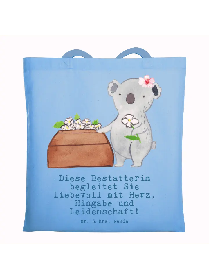 

Сумка для переноски Mr & Mrs Panda Bestatterin Herz, небесно-синий