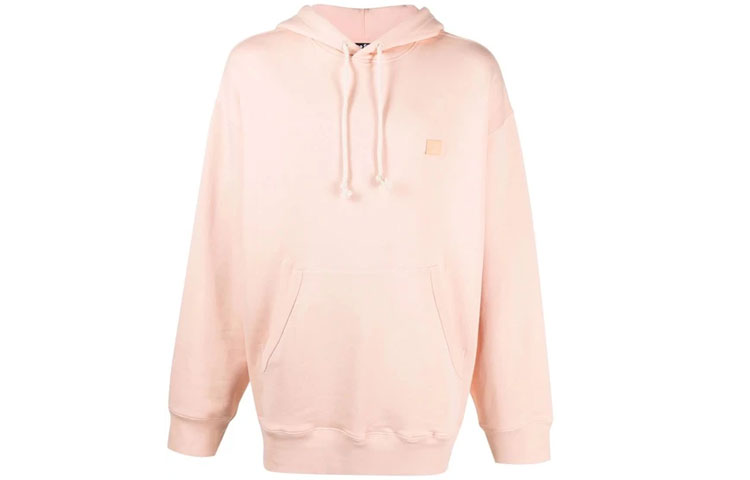 

Толстовка с капюшоном и завязкой на лице Acne Studios, розовый
