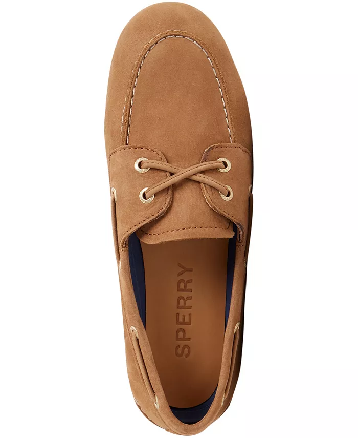 Женские узкие туфли-лодочки без застежек Sperry, коричневый/бежевый — фото 4