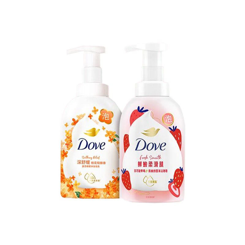 

Набор из двух гелей для душа "фруктовый смузи" увлажняющий 400г+400г аромат османтус ваниль ягоды Dove