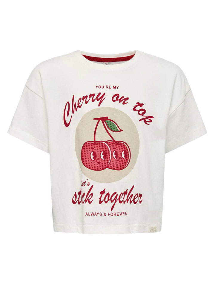 

Футболка KIDS ONLY, белый/красный