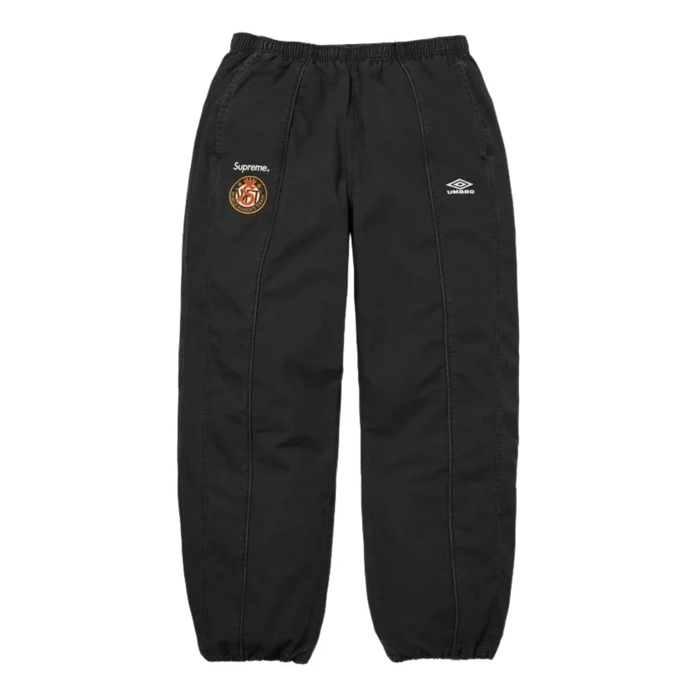 Футболка и спортивные брюки Supreme x Umbro SS26 Cotton Rips, цвет черный