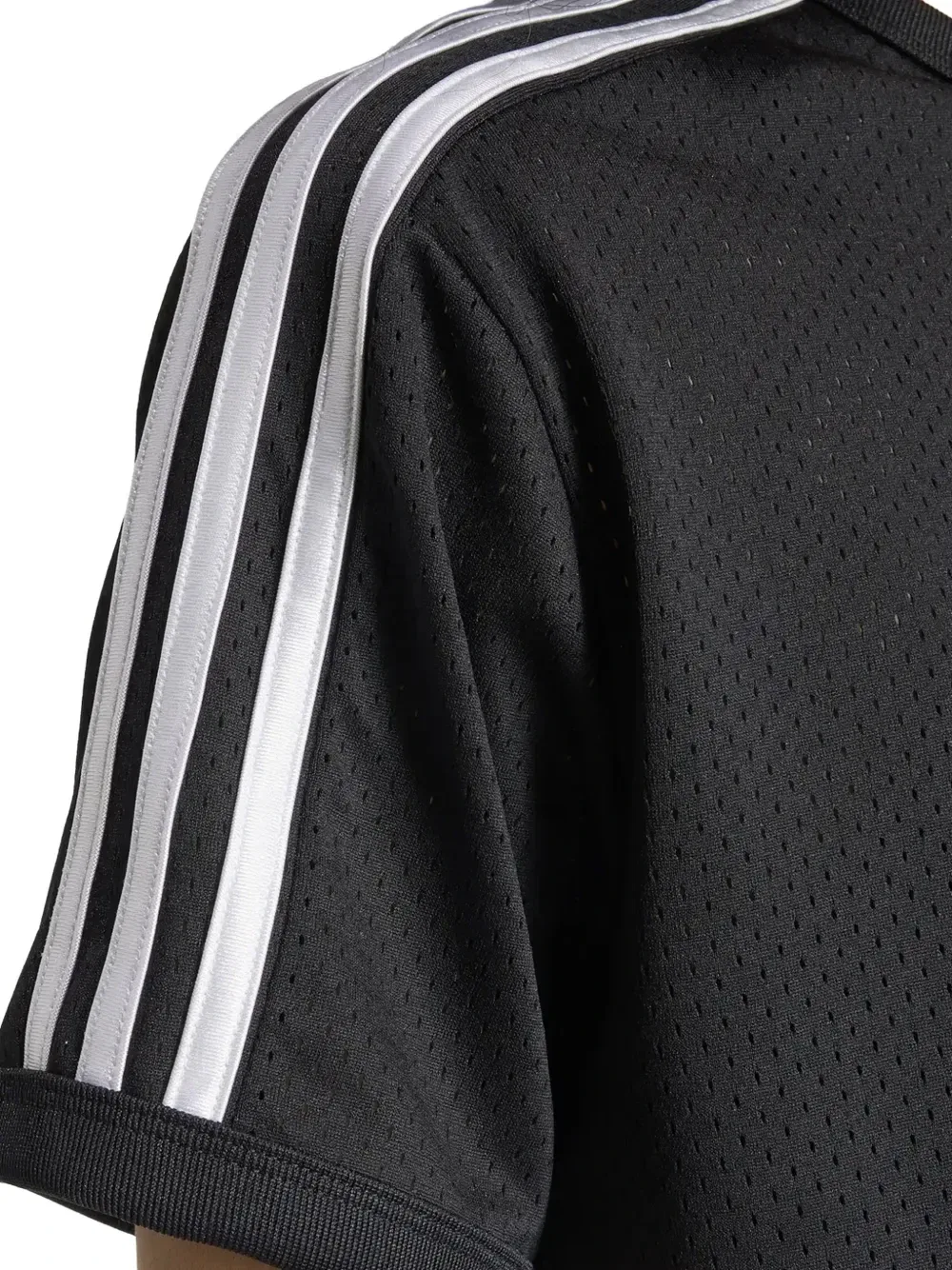 Футболка из сетки с логотипом Adidas, черный — фото 3